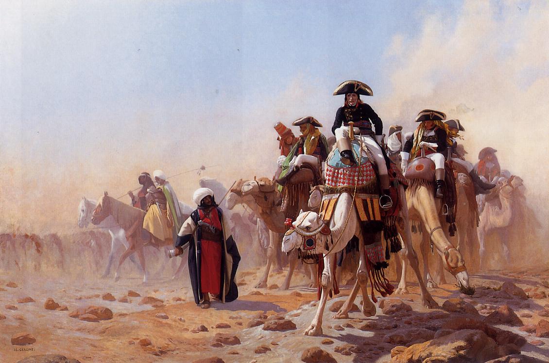 Bonaparte et son armee en egypte, jean leon Gerome