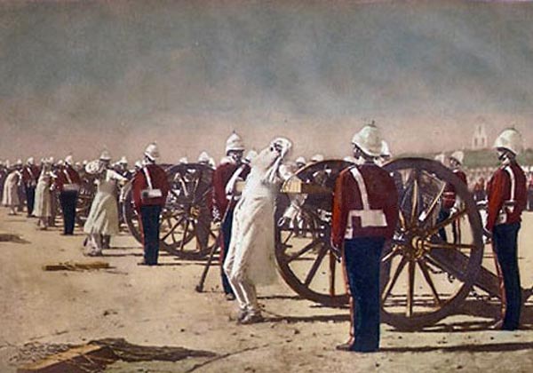 blowing-from-guns-in-british-india-, vasily vereschagin,1884