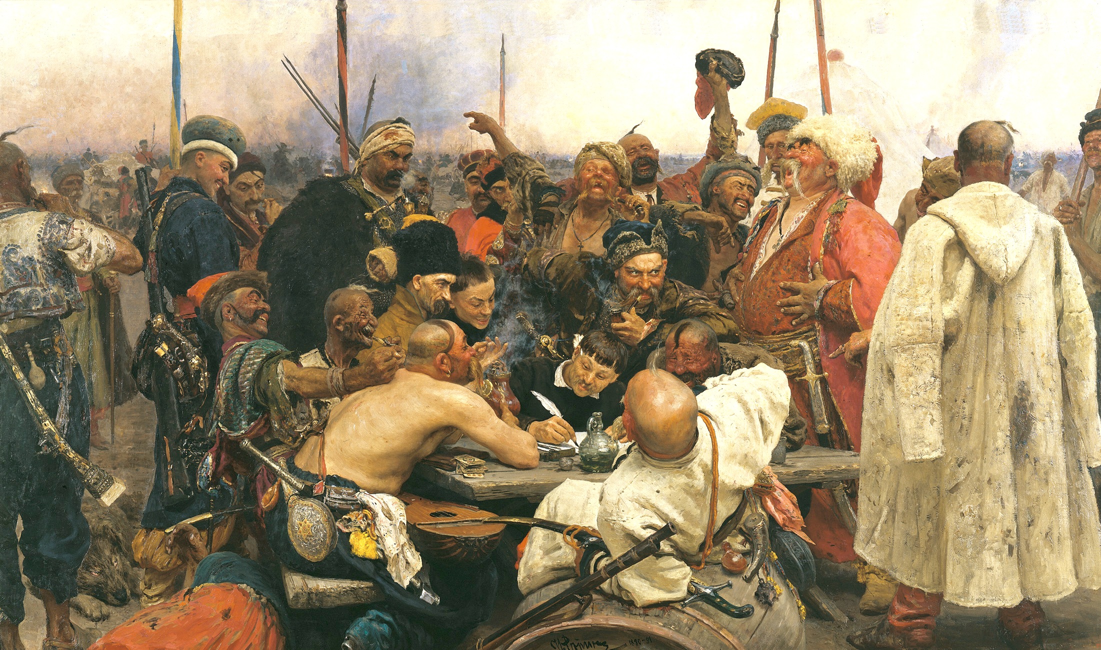  Reply of the Zaporozhian Cossacks to Sultan Mehmed IV of the Ottoman Empire, Repin