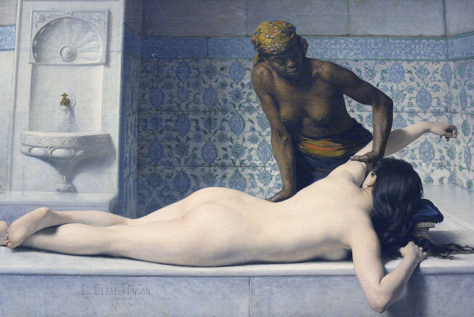 Le_massage_au_Hamam_par_Edouard_Debat-Ponsan_1883