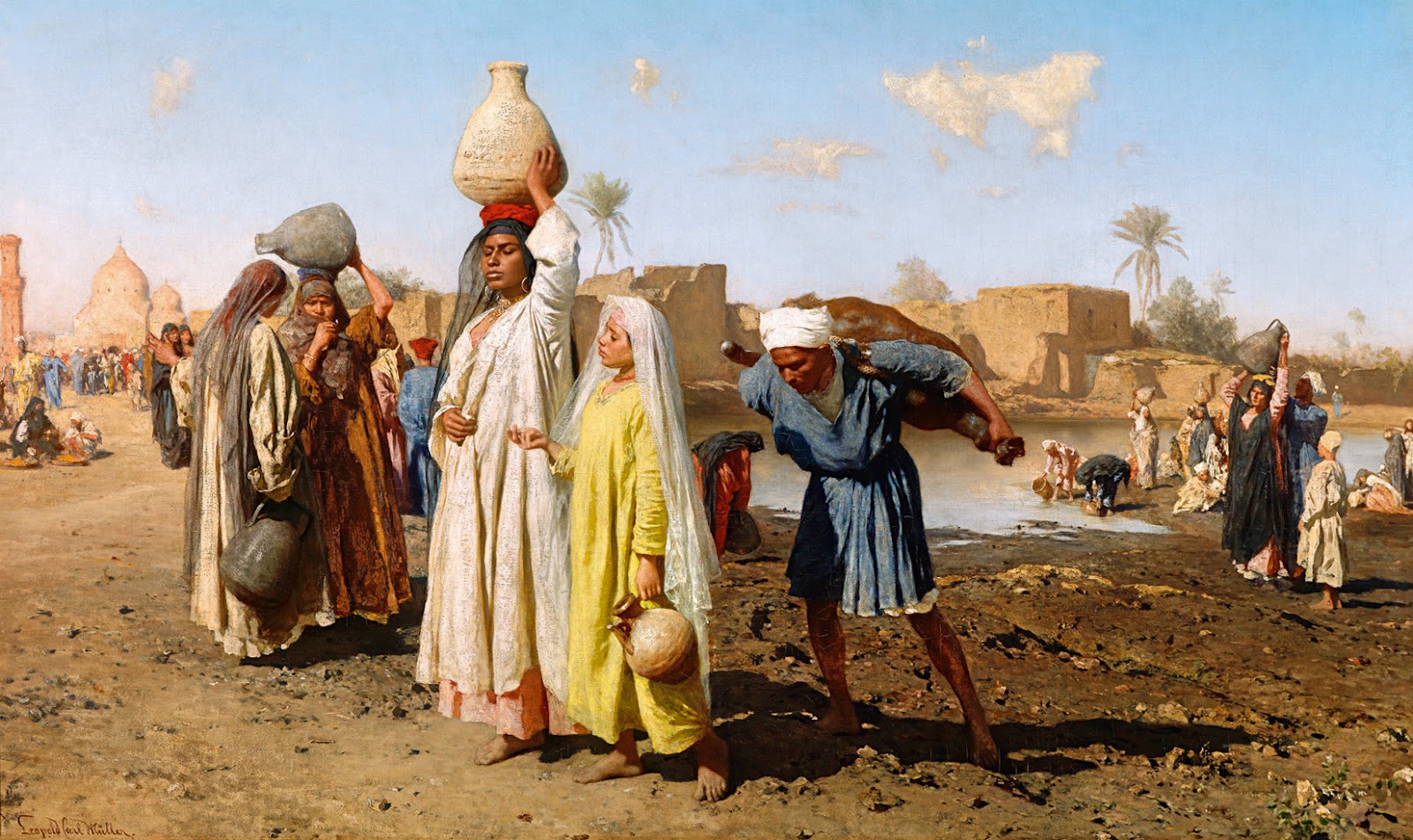 Leopold Carl Mueller (1834 - 1892) Egyptian Water Carriers, 1880