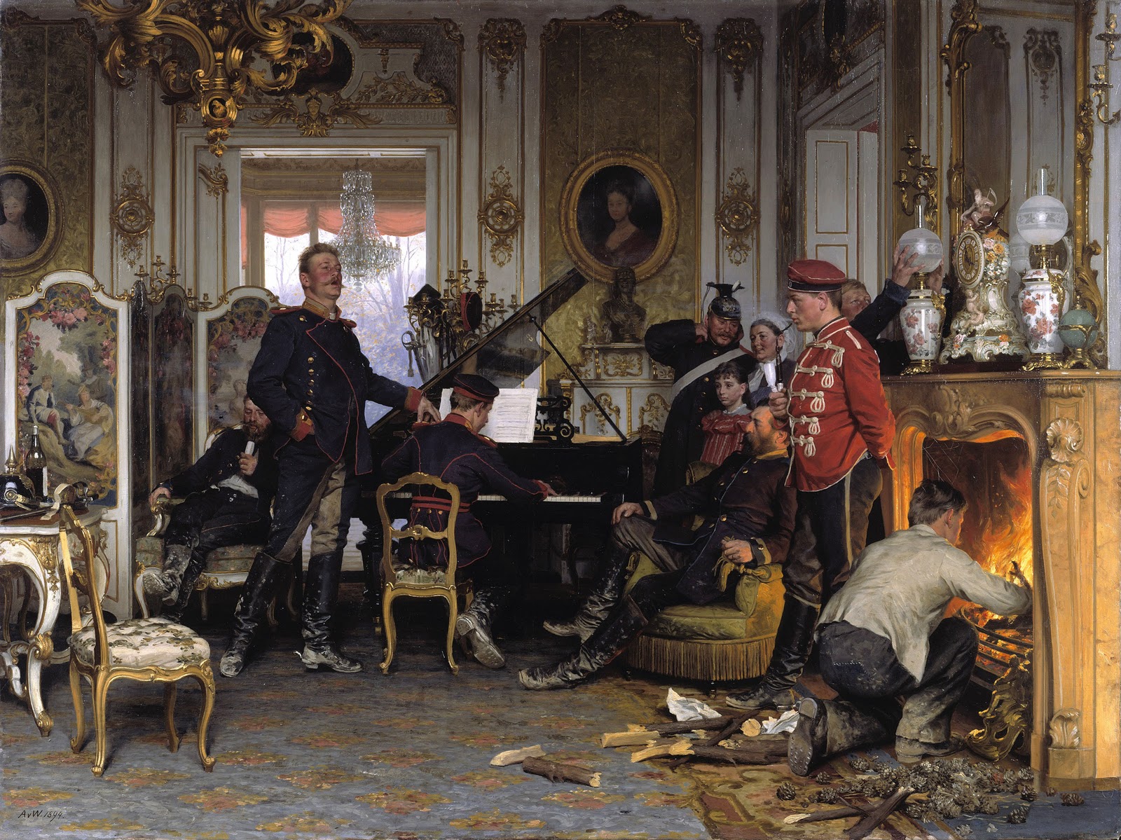 von Werner in-the-troops-quarters-outside-paris