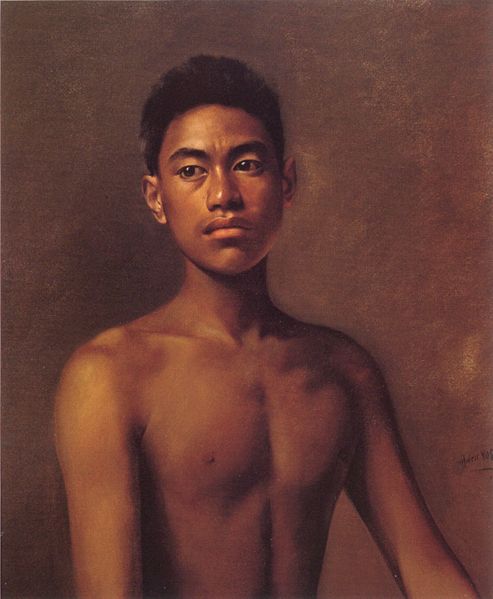  Hawaiian_Fisher_Boy',_oil_on_canvas_painting_by_Hubert_Vos,_1898