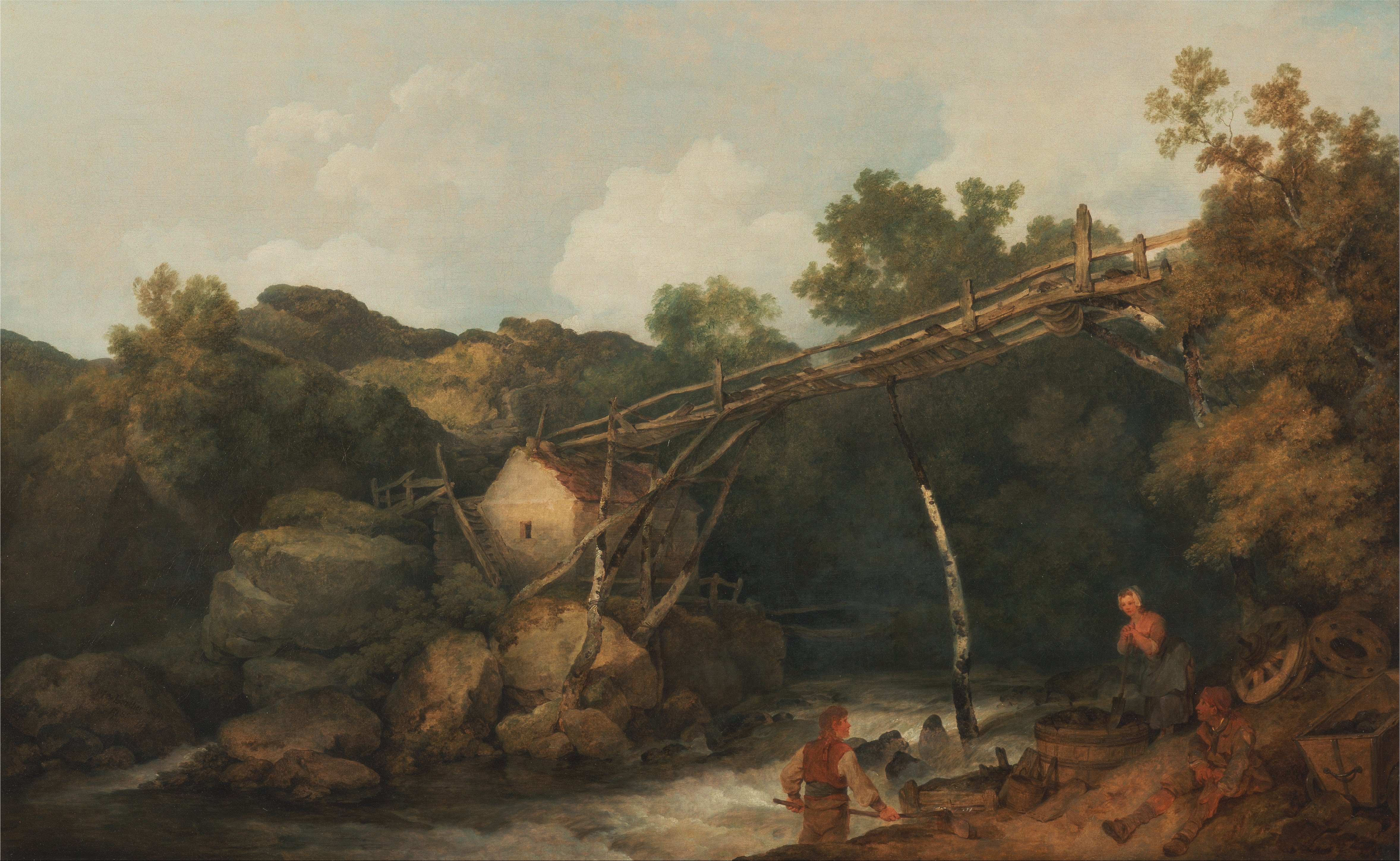 Philippe-Jacques_de_Loutherbourg_-_A_View_near_Matlock,_Derbyshire_with_Figures_Working_beneath_a_Wooden_Conveyor
