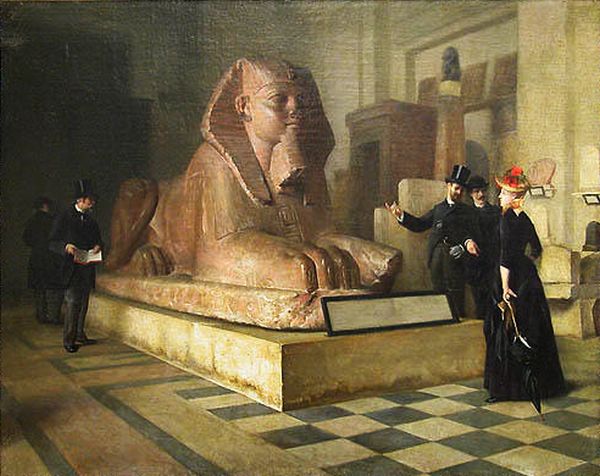 Guillaume Larue SAlle egyptienne et grand sphynx au Louvre
