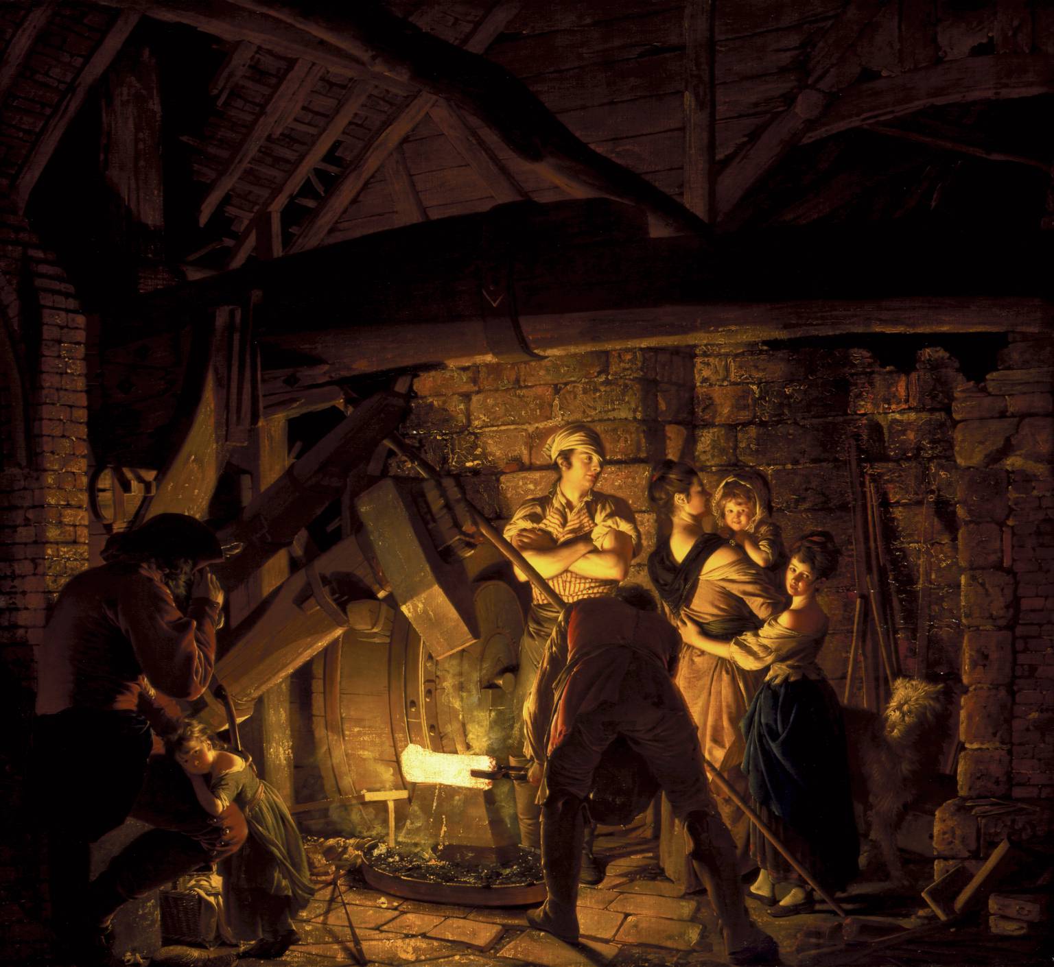 An Iron Forge 1772 by Joseph Wright of Derby 1734-1797