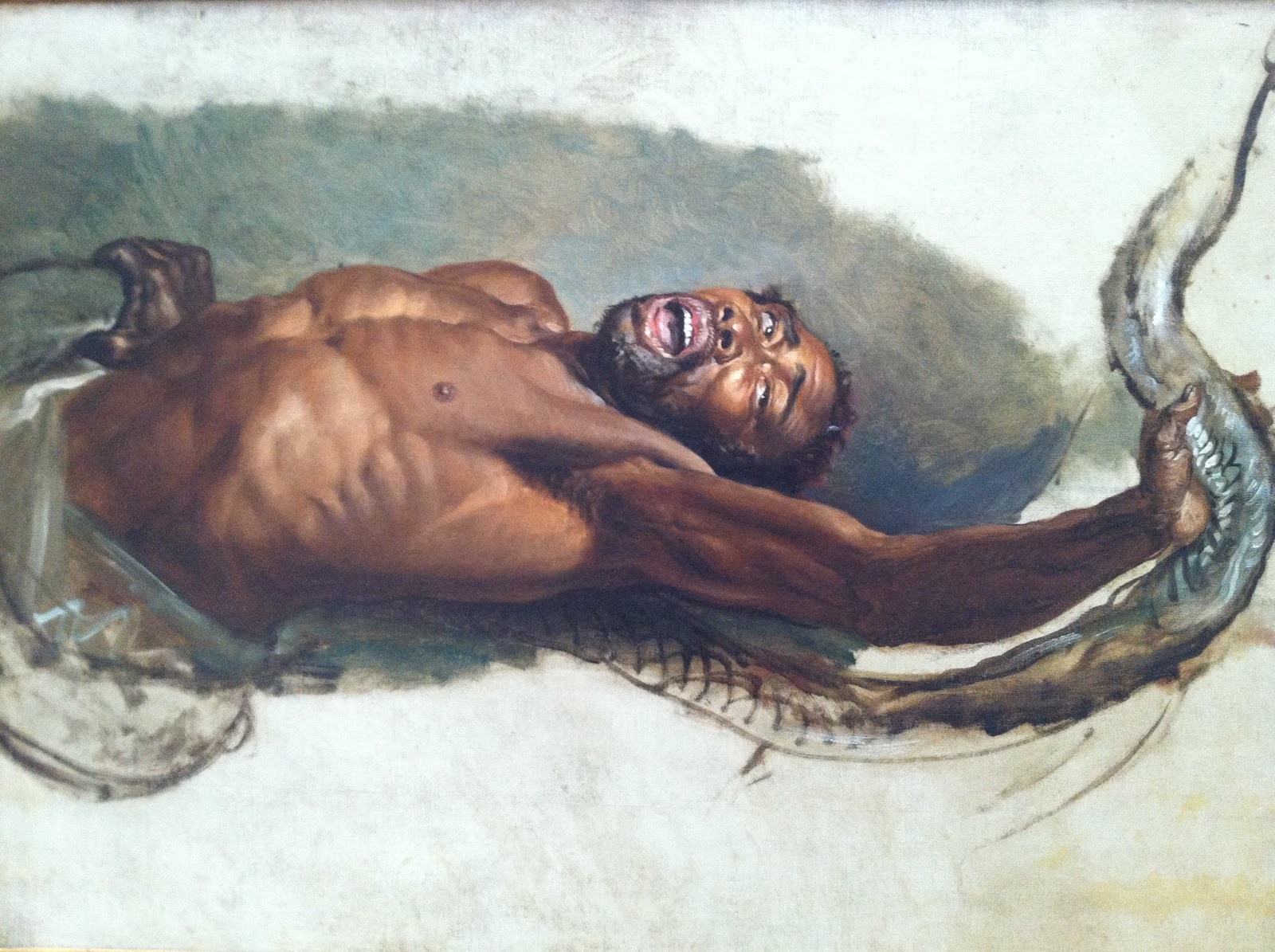Man Struggling with a Boa Constrictor, James Ward