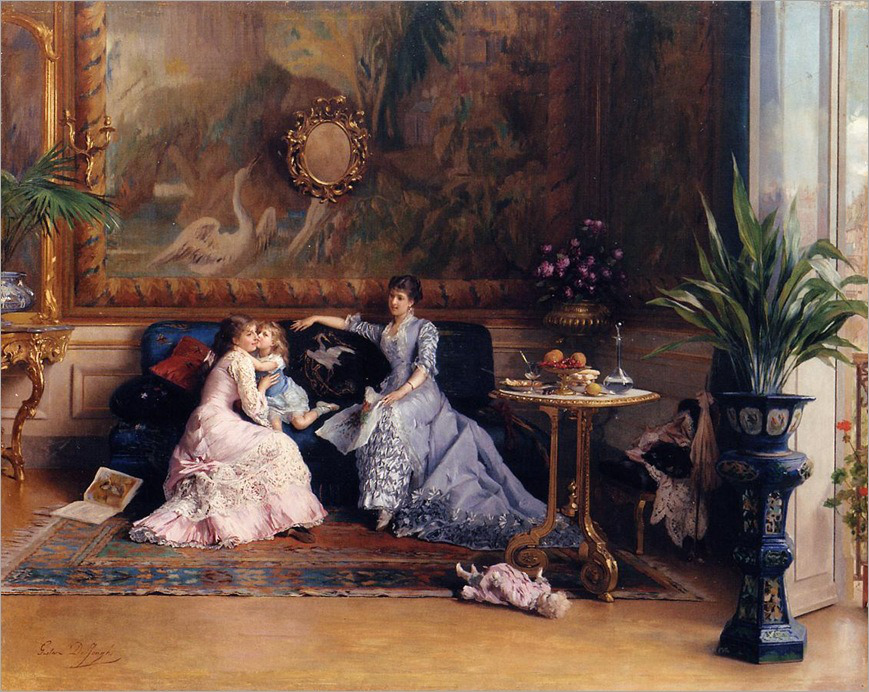 gustave_lonard_de_jonghe_-_the_afternoon_visit_thumb