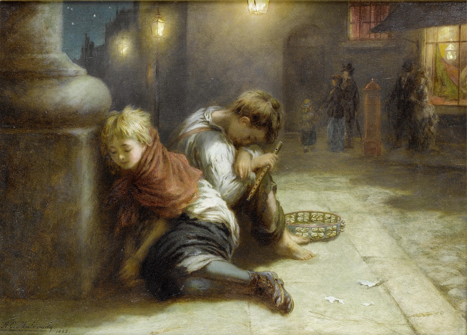 Augustus Edwin Mulready - Fatigued Minstrels 1883